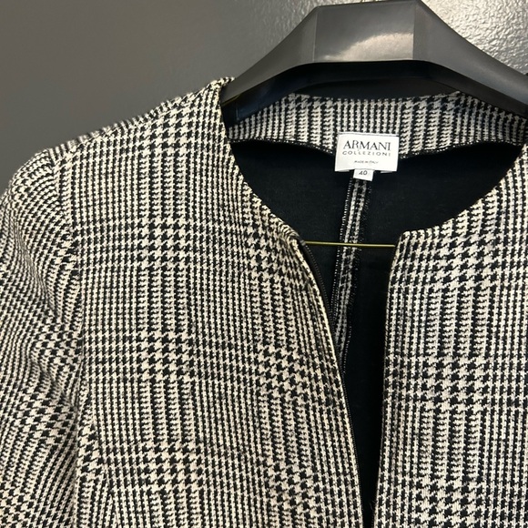 Armani size 40 (6) vintage large wrap bow blazer - Picture 3 of 13